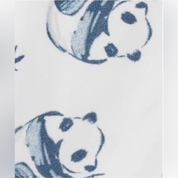 Carter's Baby 2-way Zip Fleece Sleep Sack Bag, Blue Pandas, 0-3 Months - Picture 2 of 2